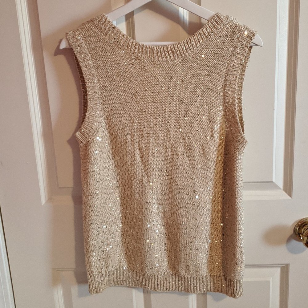 Endless Rose Sequin Knit Sleeveless Sweater
